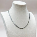 The Isla Herringbone Necklace – Silver