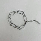 Hammered Link Chain Bracelet