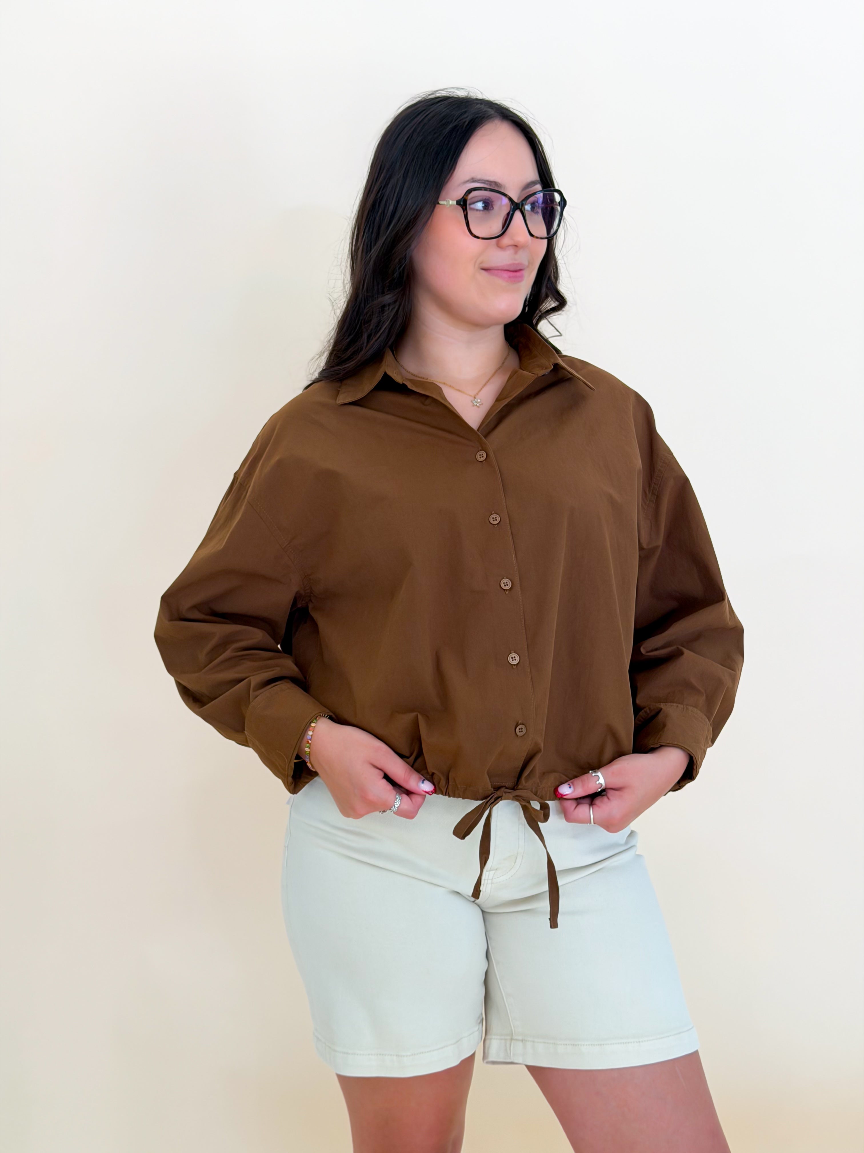 Drawstring Relaxed Shirt