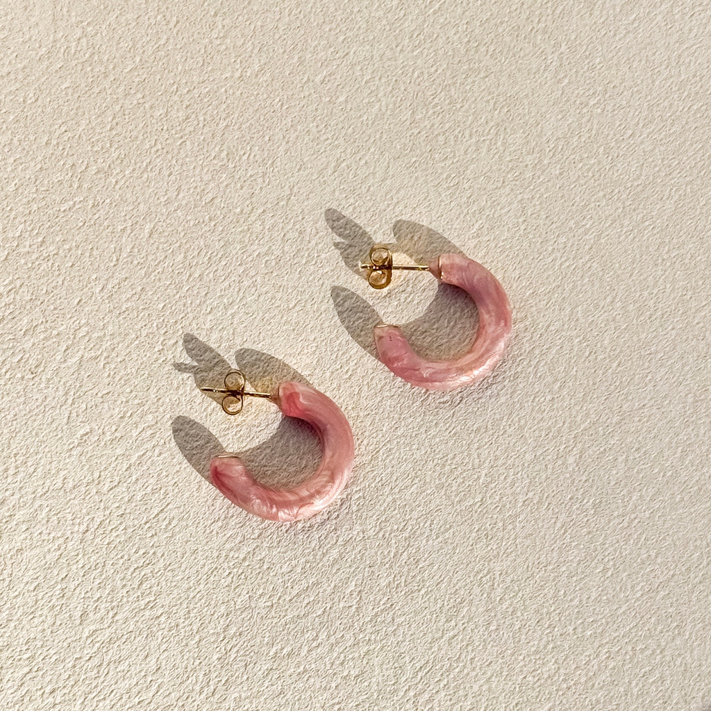 Pearl Swirl Hoop Earrings