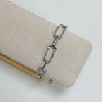 Hammered Link Chain Bracelet