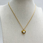 Opal Heart Pendant Necklace