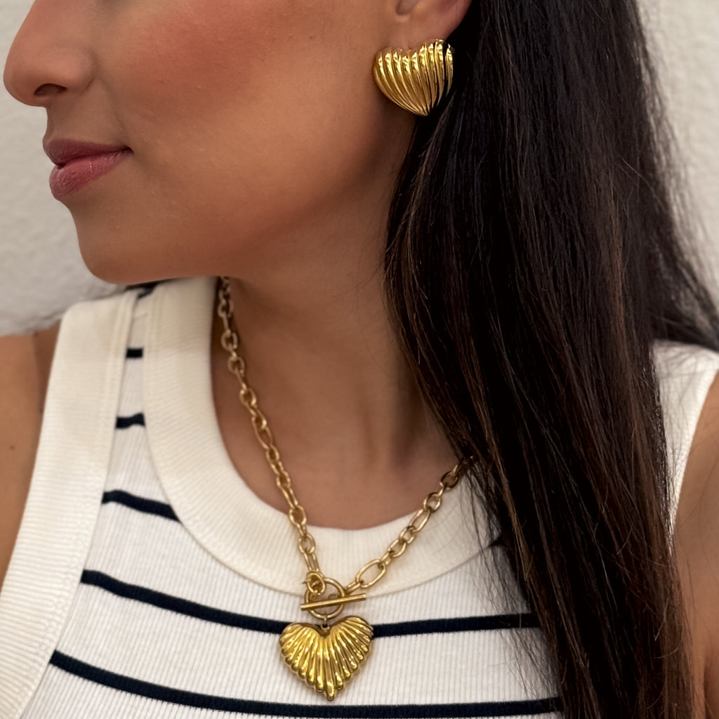 Soleli Heart Studs