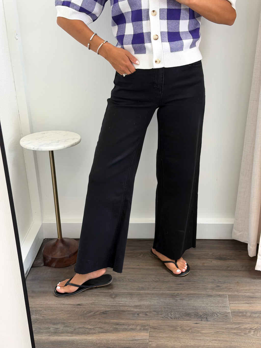 The Collins Black Wide Leg Jeans