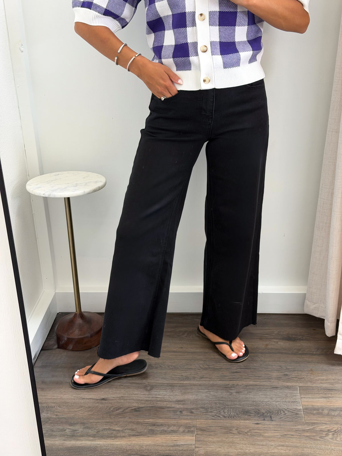 The Collins Black Wide Leg Jeans