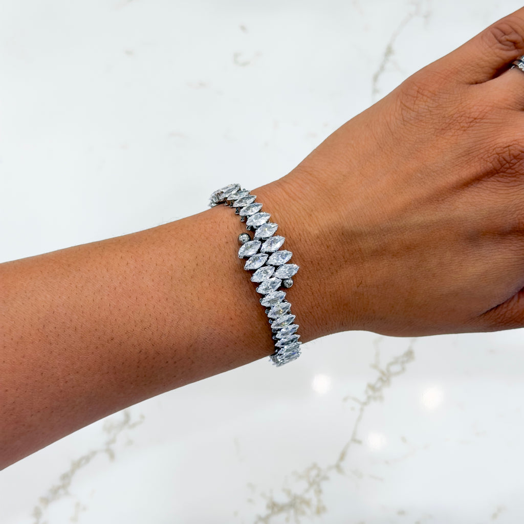 Marquise Crystal Tennis Bracelet