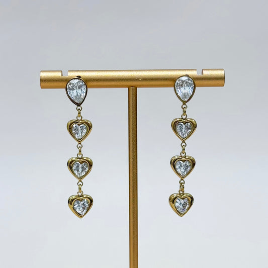 Heavenly Hearts Drop Earrings