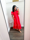 Davie Button Down Midi Dress