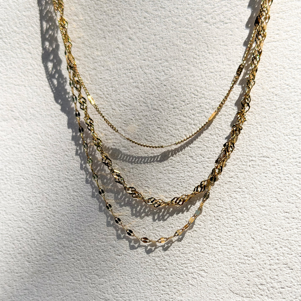 Solenne Layered Chain Necklace Set