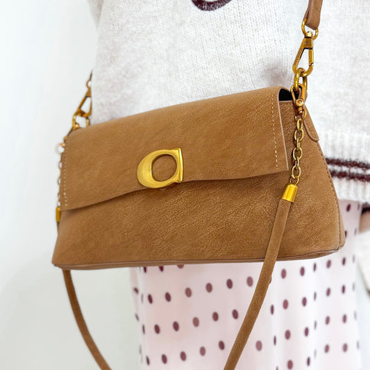 Luna Suede Shoulder Bag