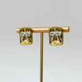 Crystal Bow Studs – Gold