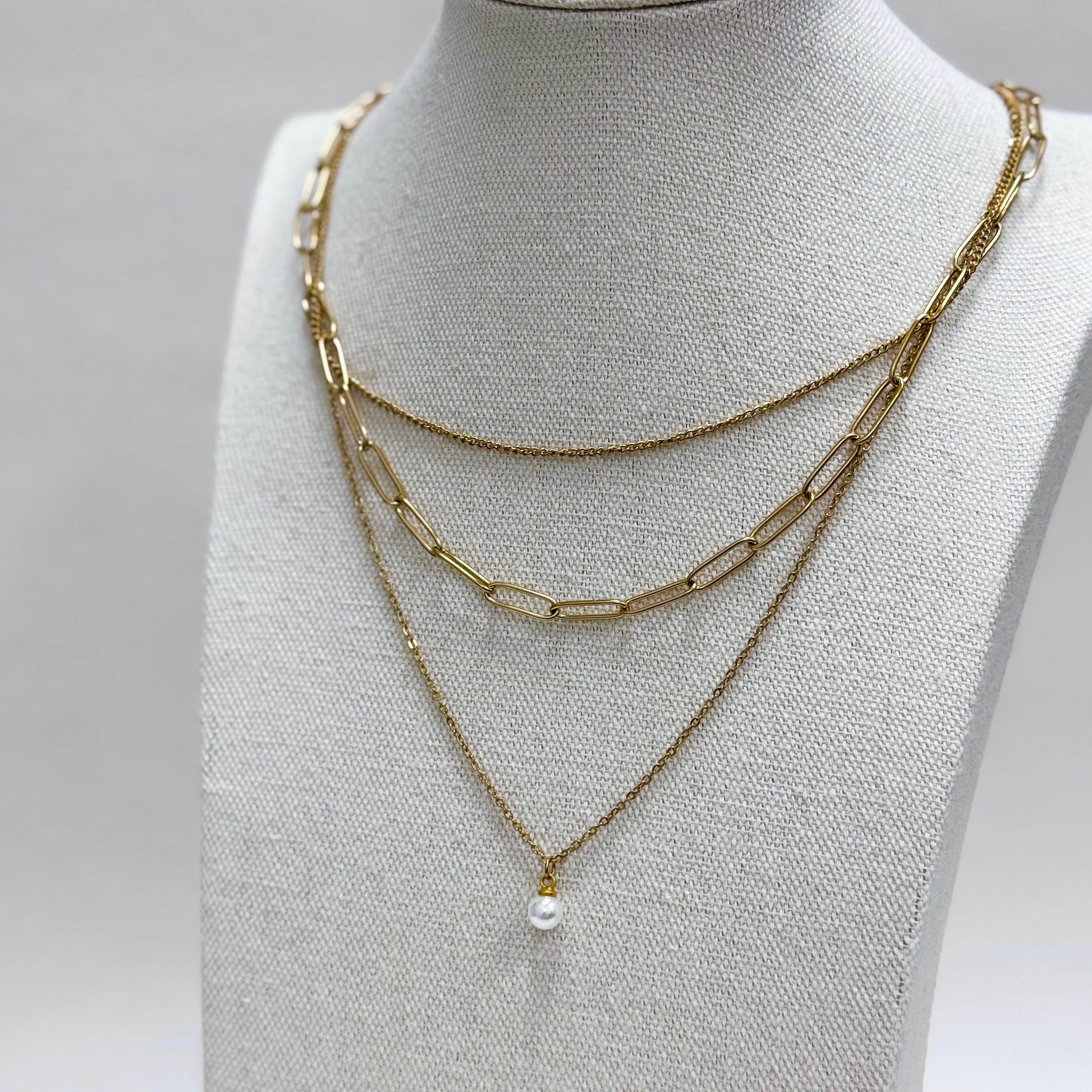 Alina Pearl Layered Necklace