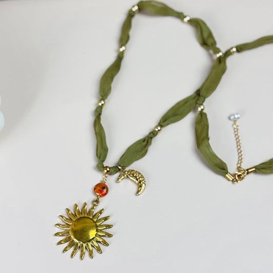 Sun + Moon Charm Necklace