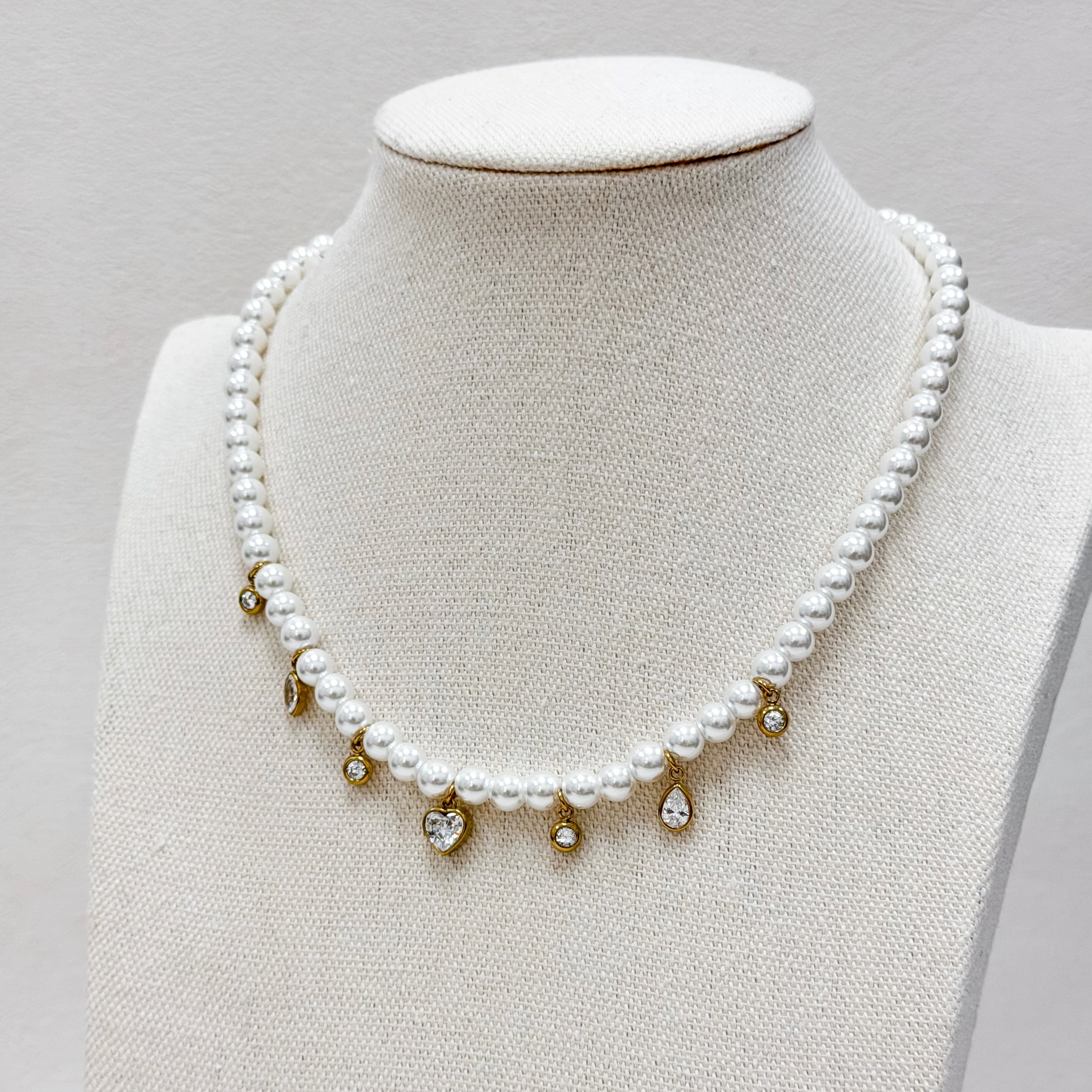 Amoura Pearl Charm Necklace