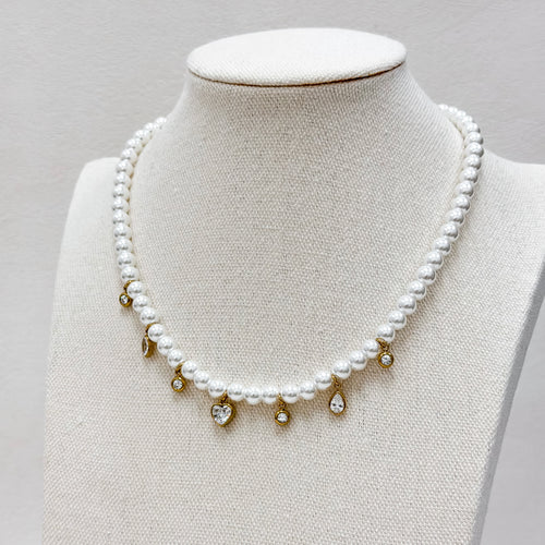 Amoura Pearl Charm Necklace