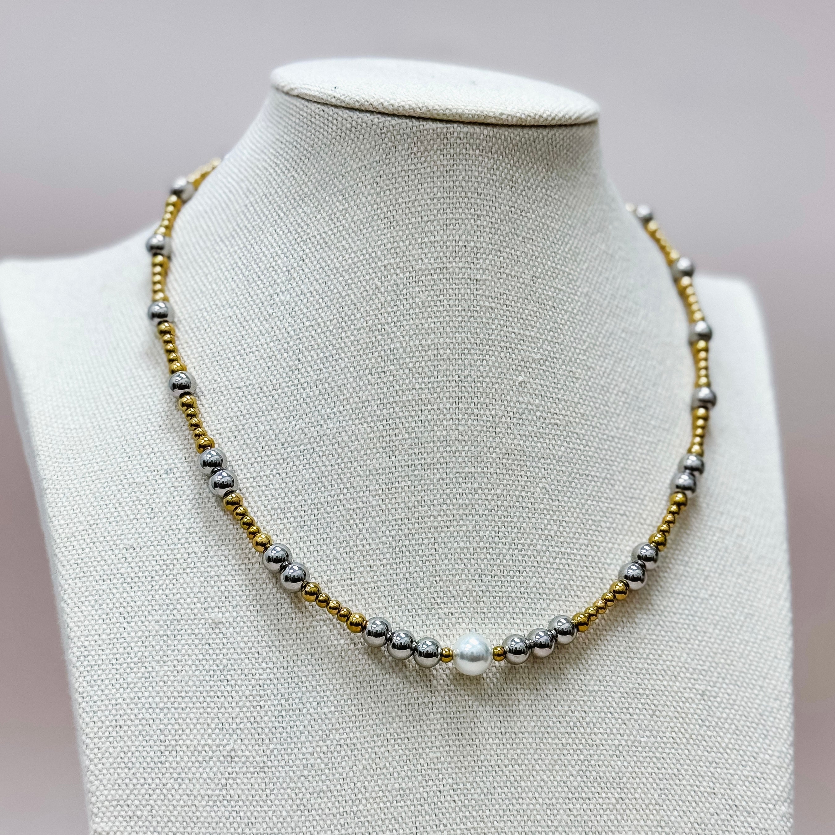 The Stillwater Two-Tone Pearl Necklace