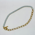 Half Crystal Chain Choker