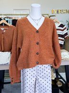 Copper Button Down Sweater Cardigan