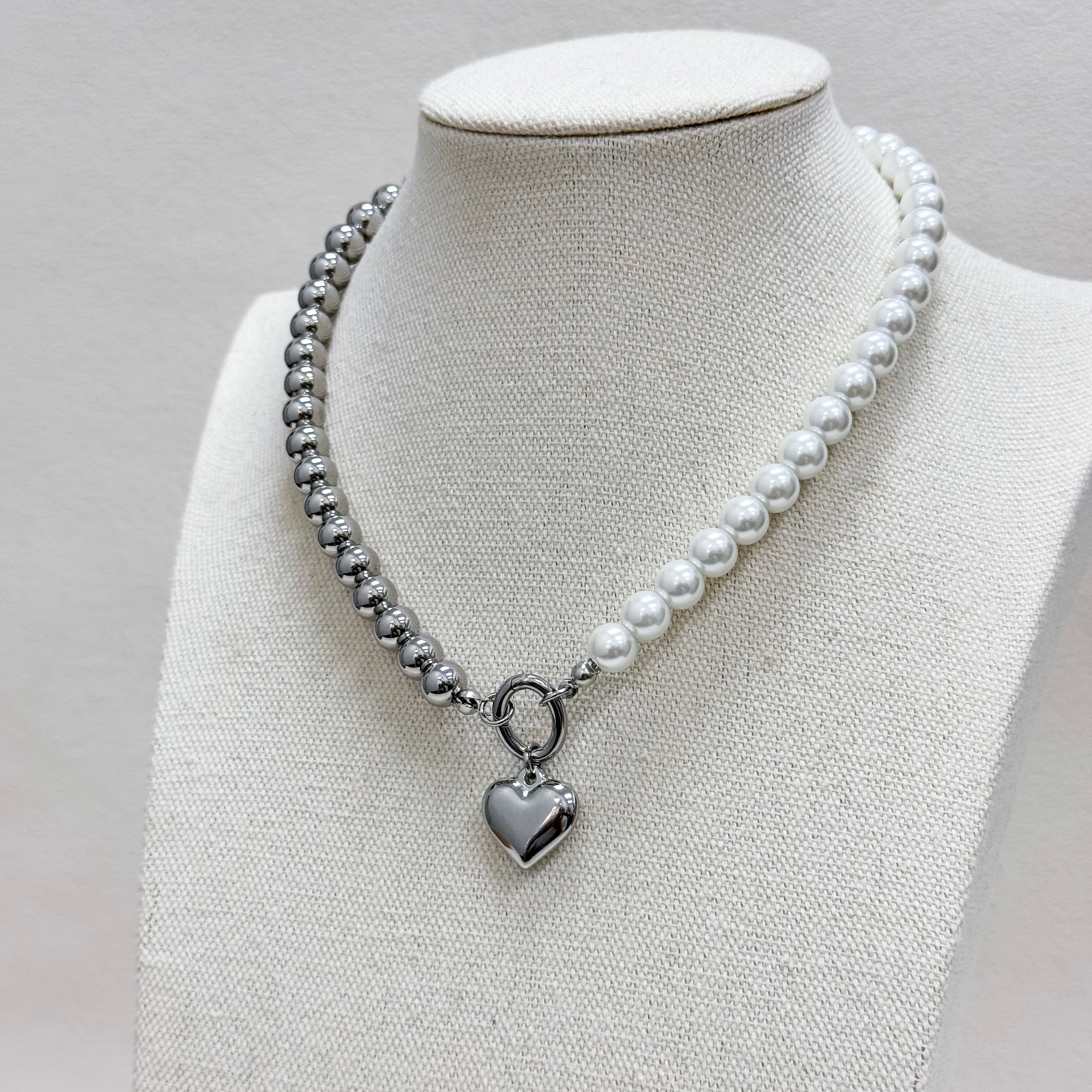 Everlume Heart Pearl Necklace