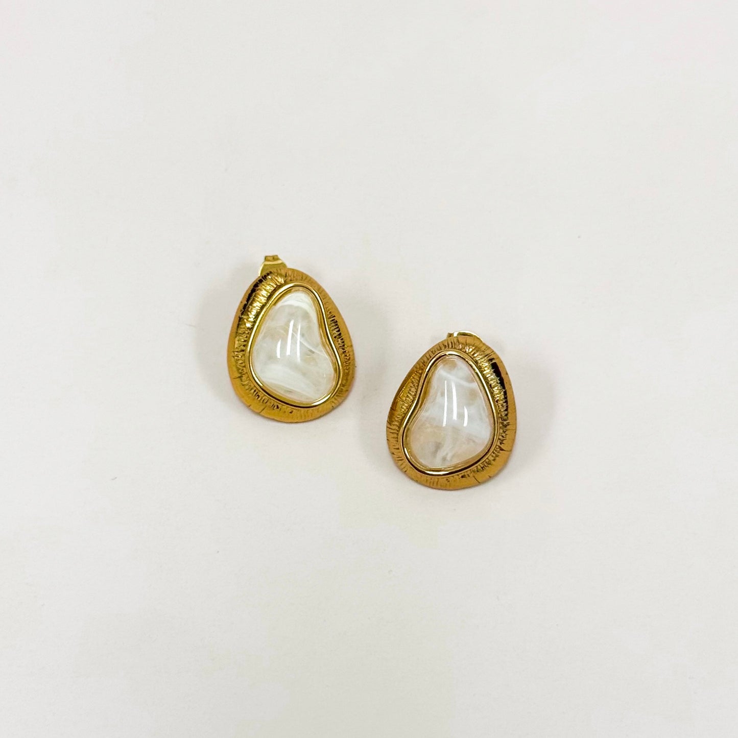 Ivory Halo Studs