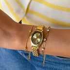 Golden Bead Snake Chain Bracelet