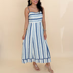 Blue Stripes Midi Dress