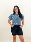 Polka Dot Puff Sleeve