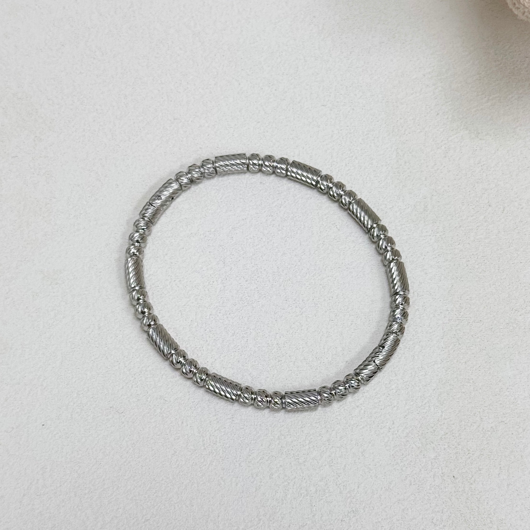 Textured Bead Stretch Bracelet