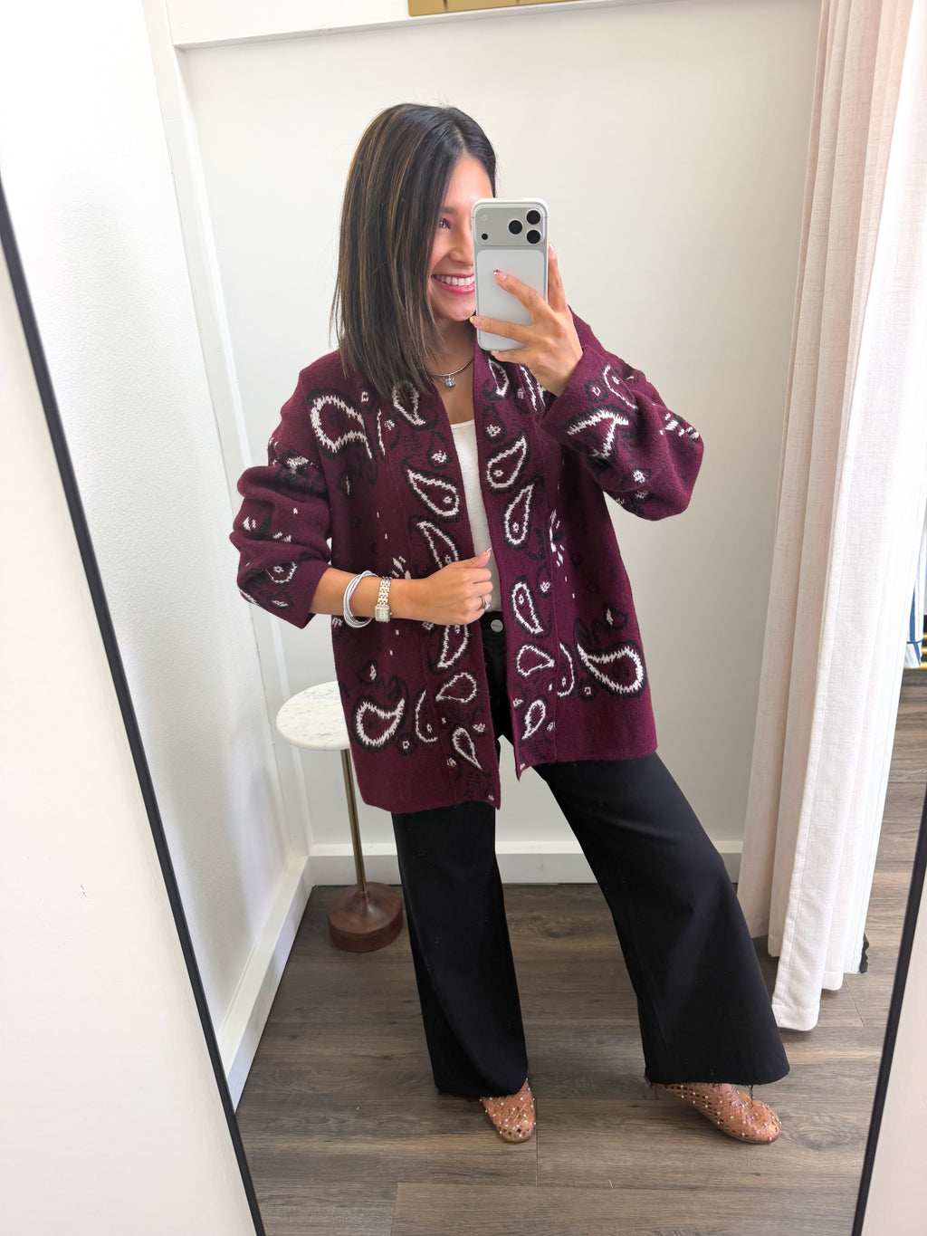 Paisley Over Sized Cardigan