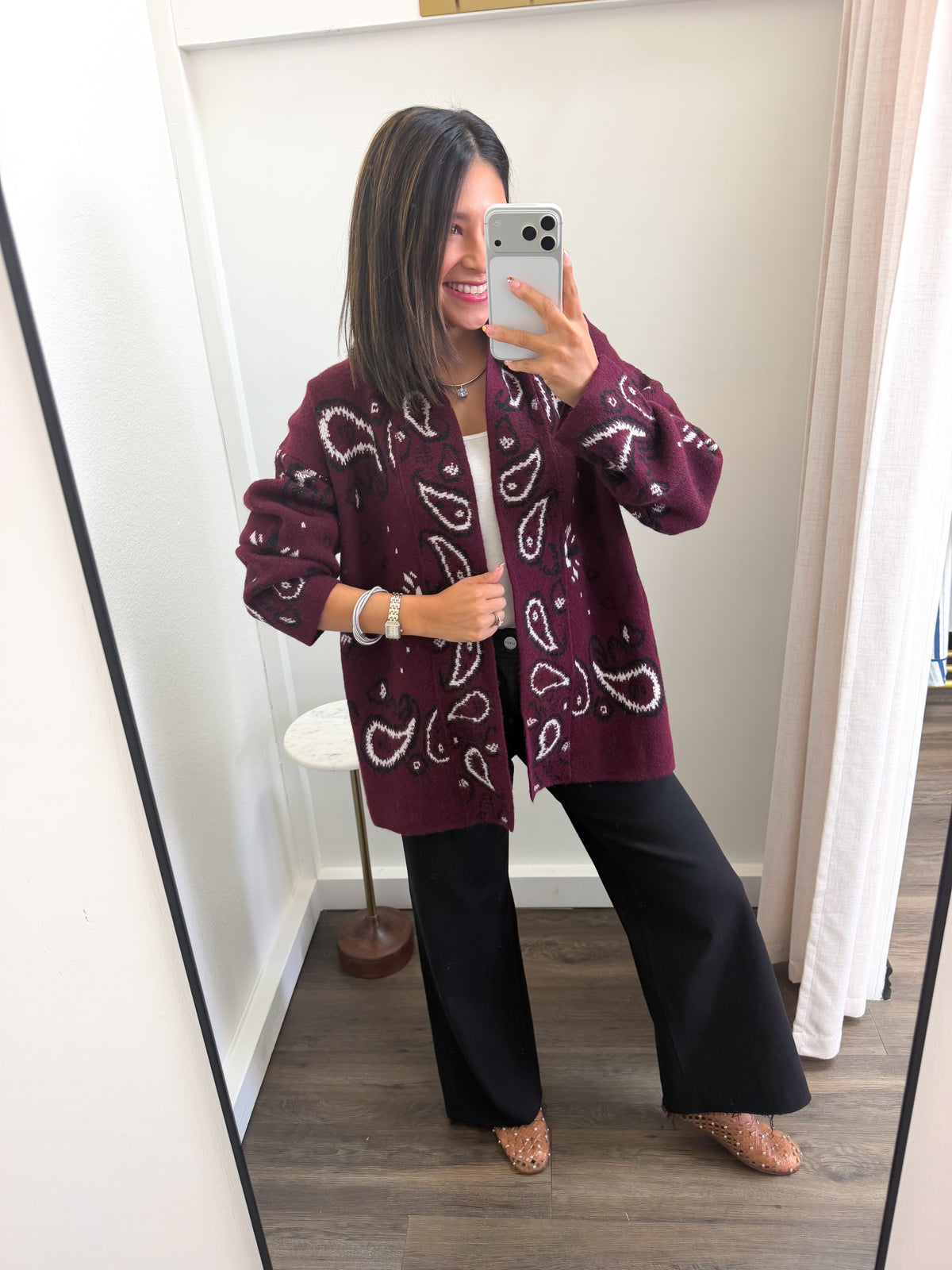 Paisley Over Sized Cardigan