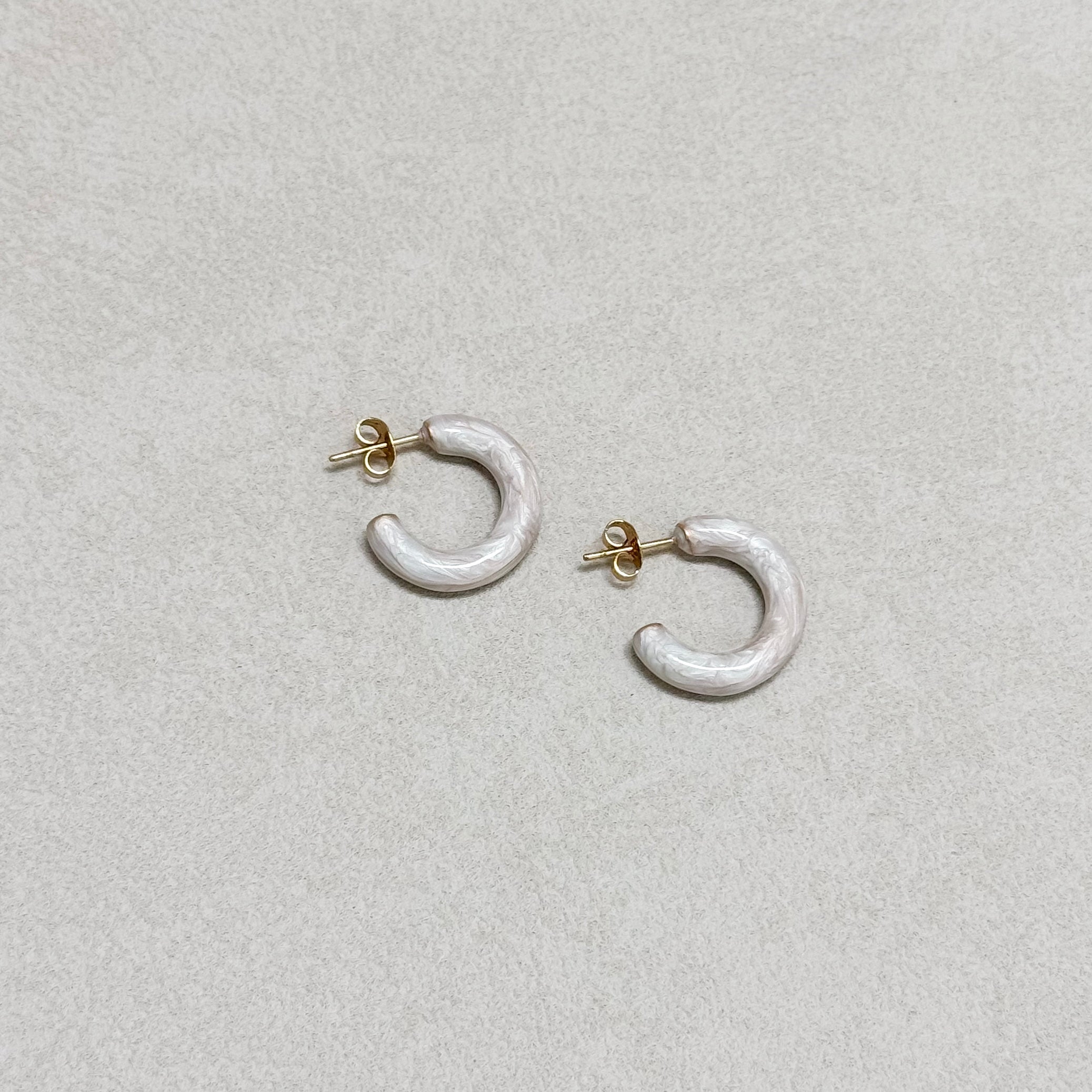 Pearl Swirl Hoop Earrings