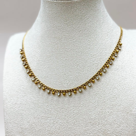 Golden Whisper Drop Necklace