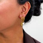 Golden Charm Layer Hoops