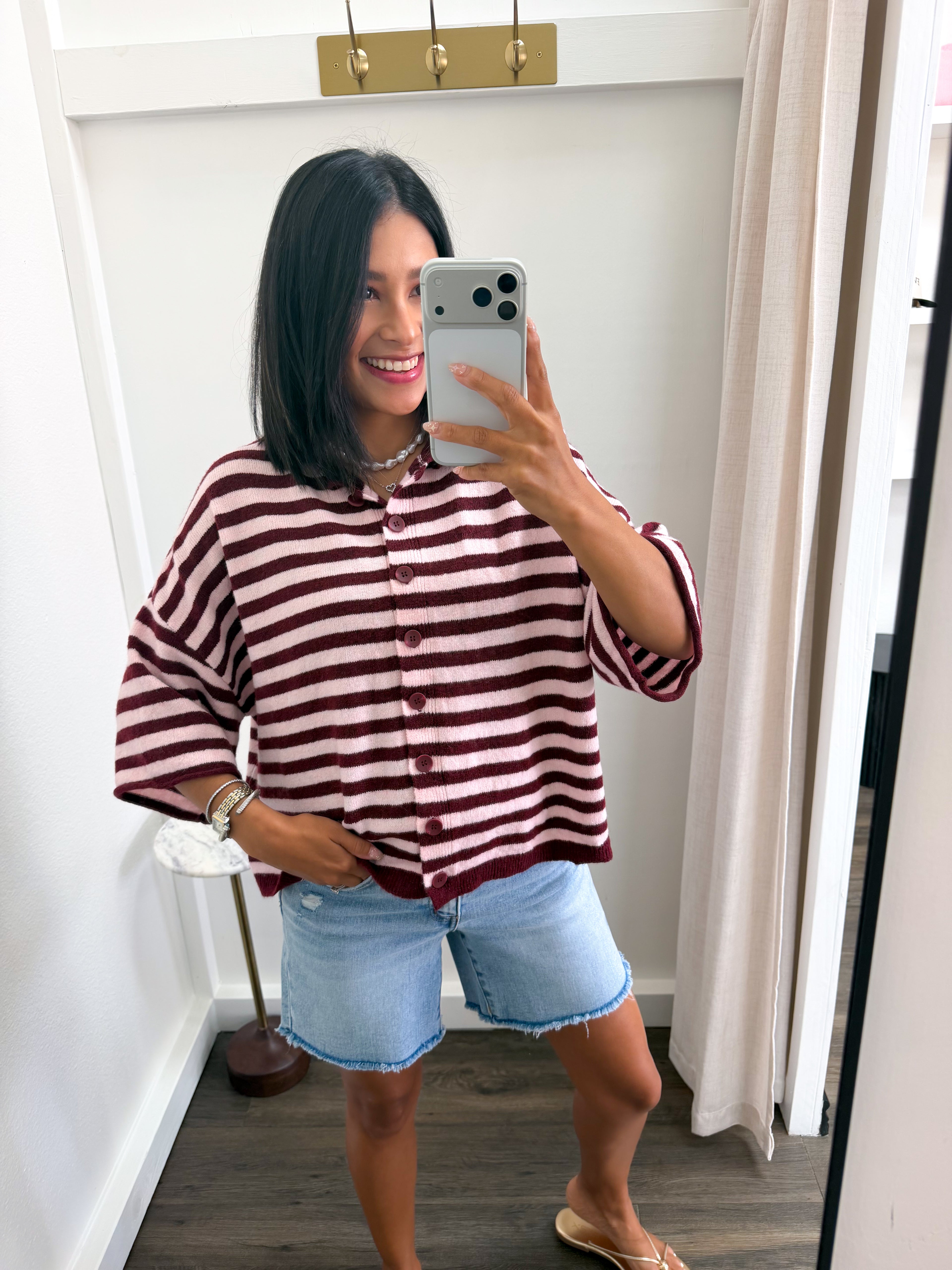 The Cocoa Stripe Cardigan