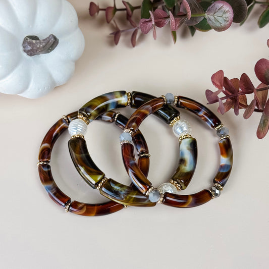 Beaded Tube Stretch Bracelet
