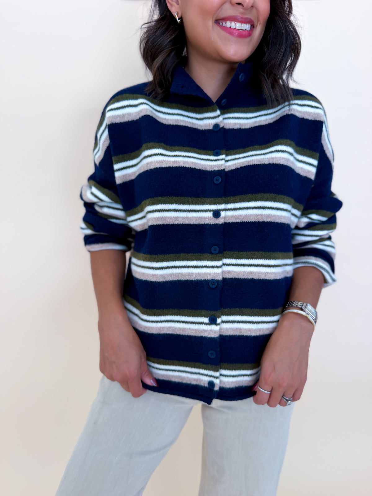The Hadley Stripe Cardigan