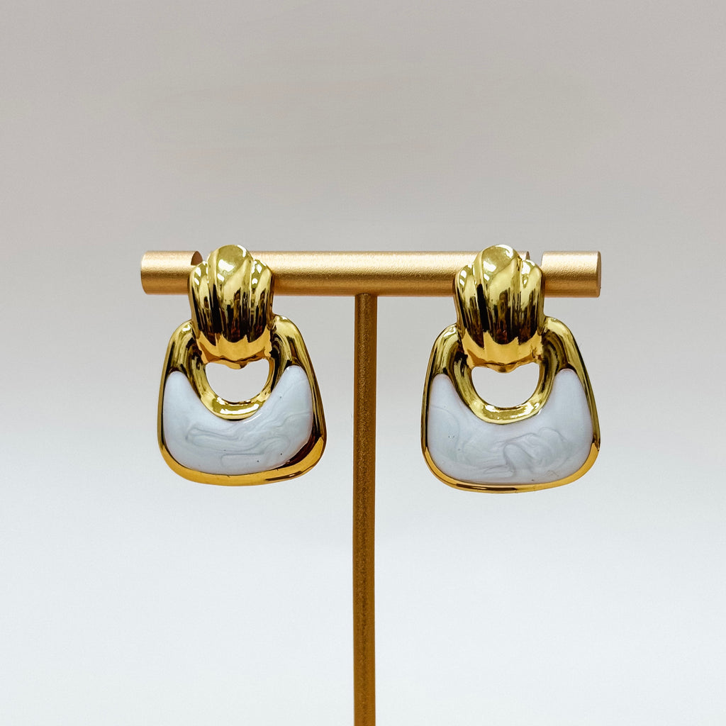 The Alabaster Muse Drop Earrings