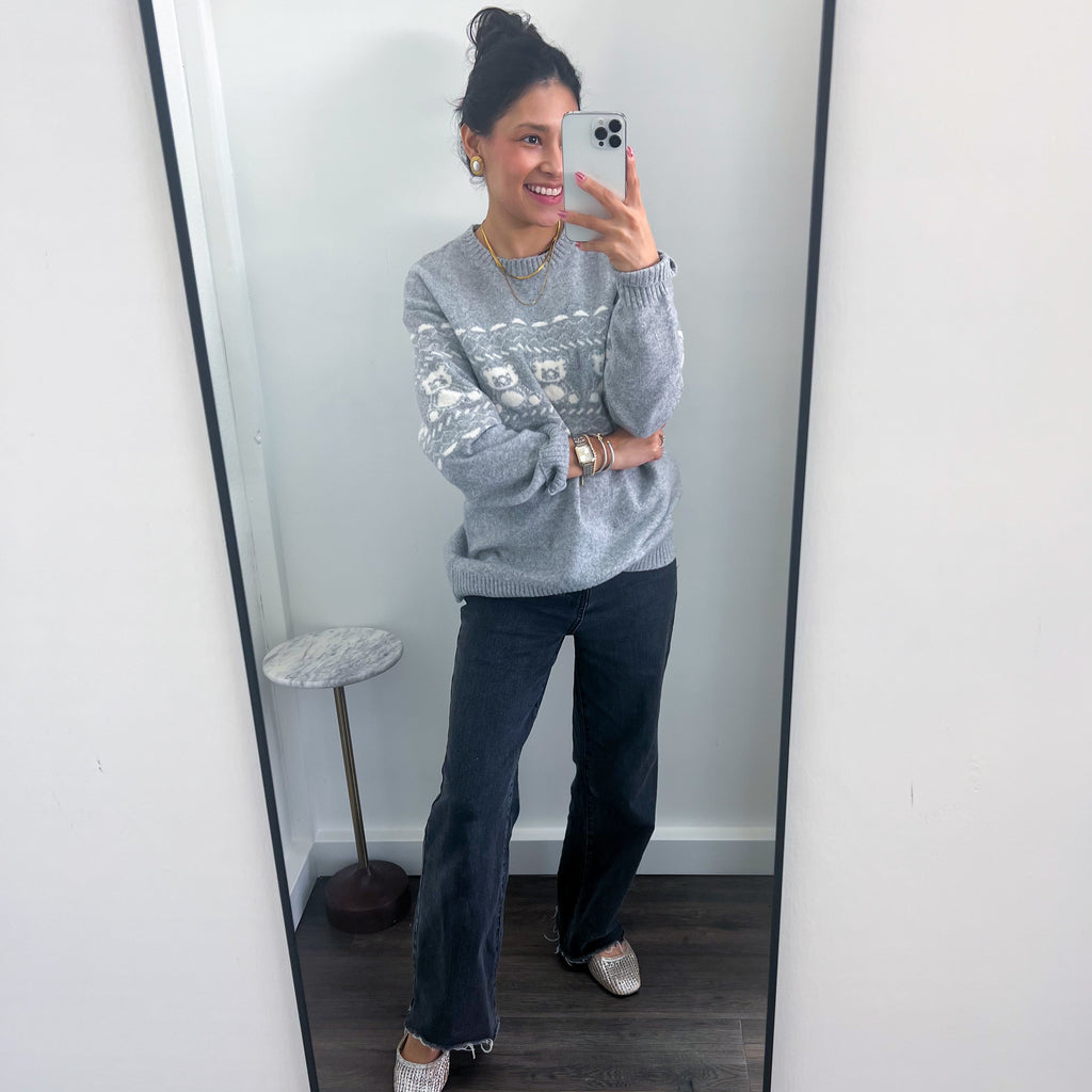 Teddy Bear Knit Sweater