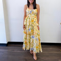 Floral Ruffle Tiered Midi