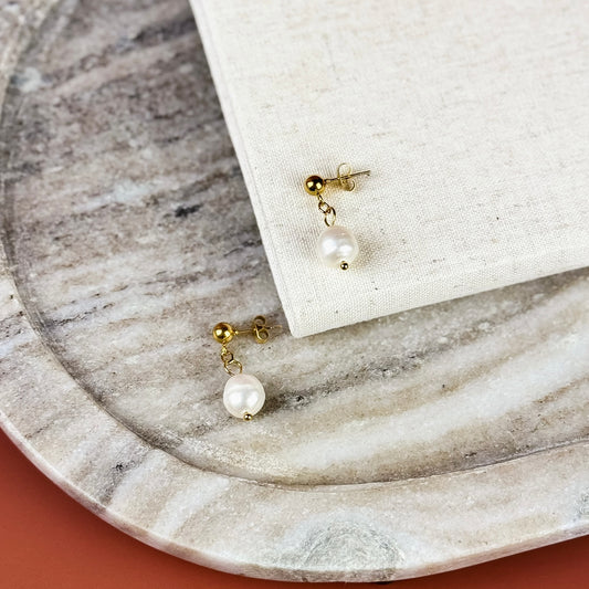 Isla Pearl Stud Dangle Earring