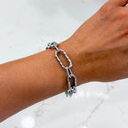 Textured Paperclip Chain Bracelet