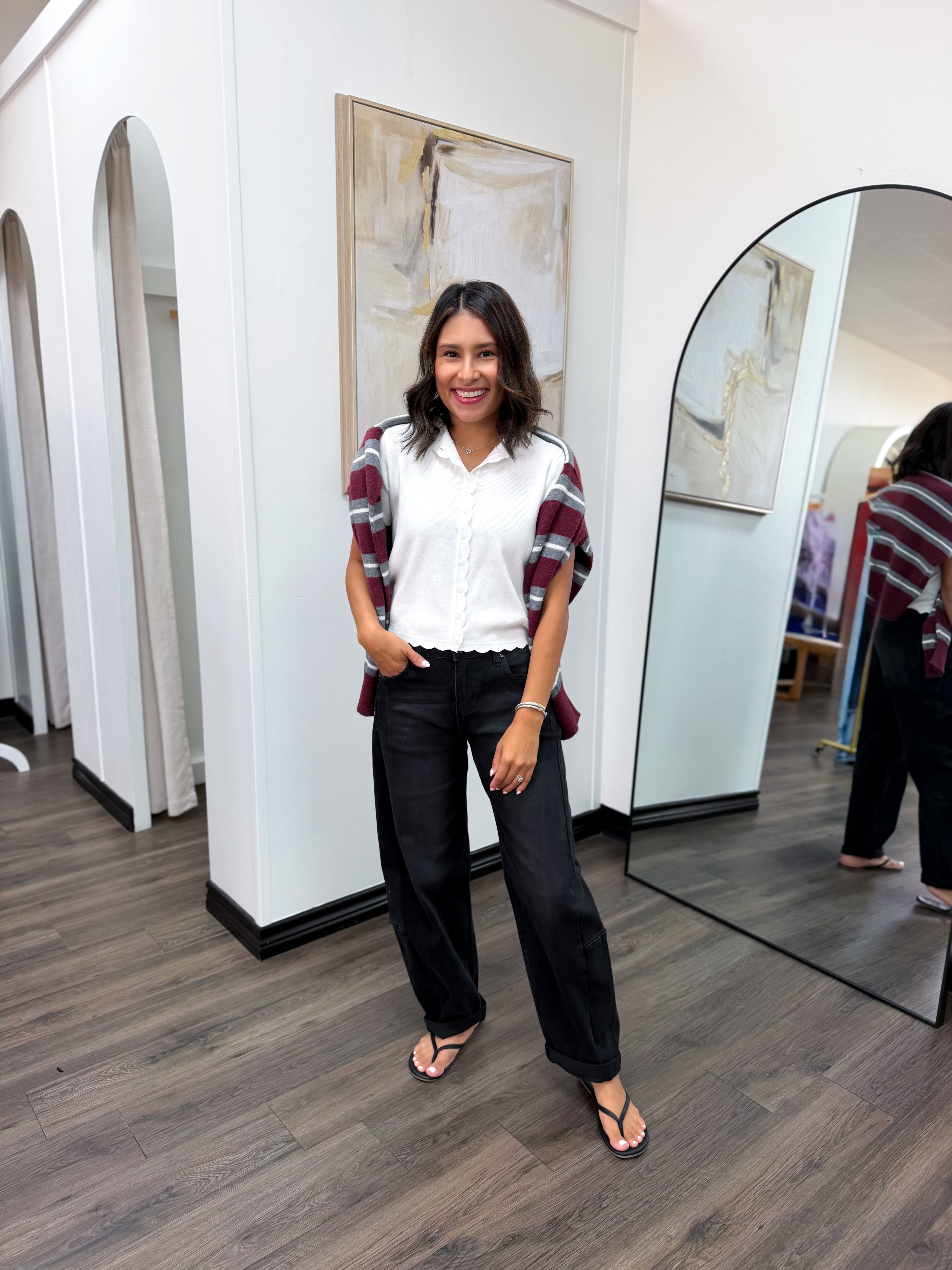 The Parker Cropped Barrel Jeans