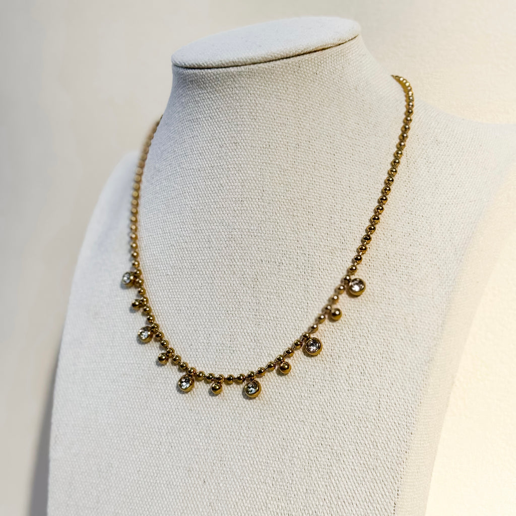 Stardust Beaded Crystal Necklace