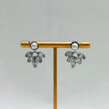 Celeste Pearl Crystal Fan Earrings