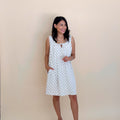 Ivory Polka Dot Sleeveless Mini Dress