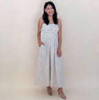 Eyelet Embroidery Midi Dress