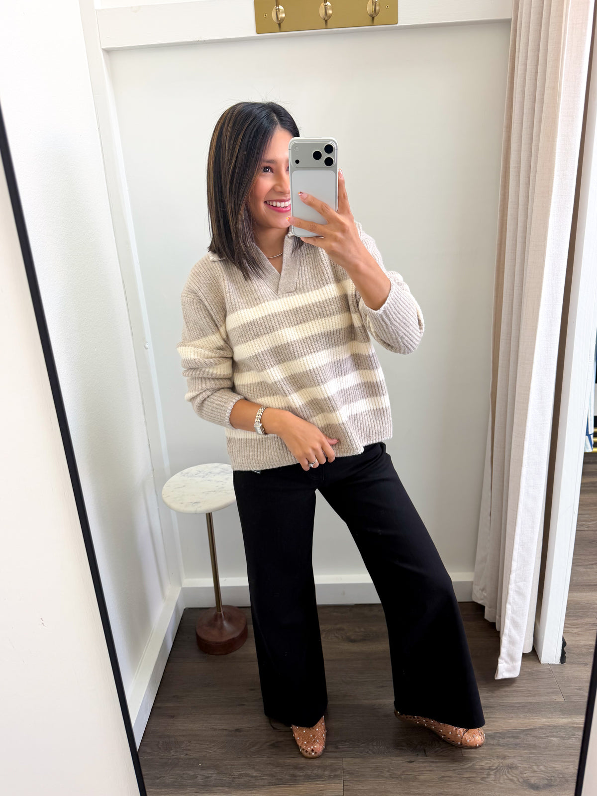 Collar Ribbed Sweater