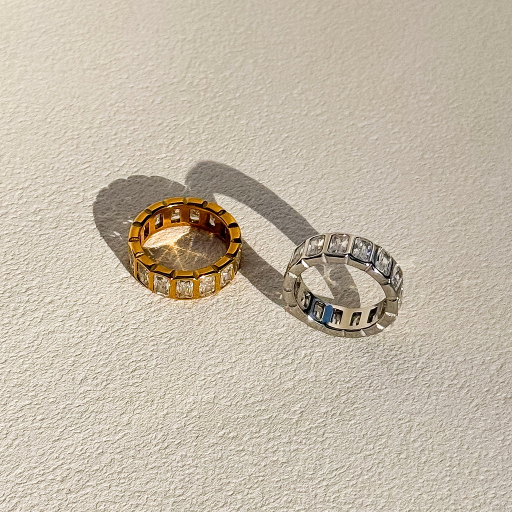 Radiant Crystal Eternity Ring