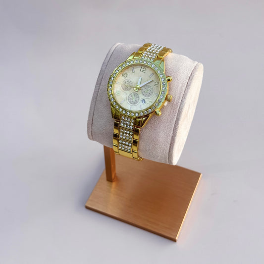 Gold Crystal Watch