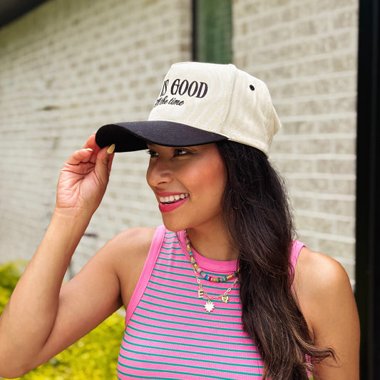 God Is Good All the Time | Embroidery Trucker Hat